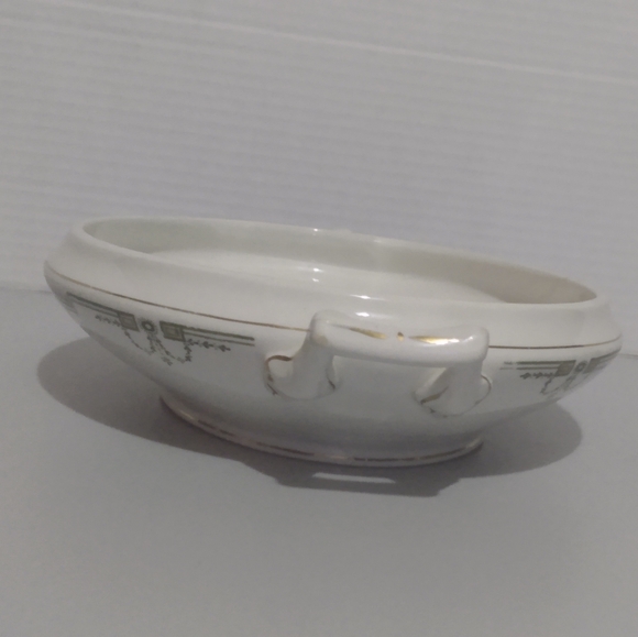 Wood & Sons England Vintage Ivory Covered Bowl Dish With Lid Floral Serving Ware - Picture 12 of 16